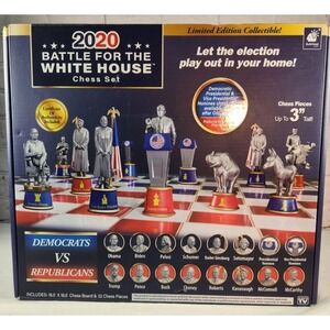 2020 Presidential Election Battle For The White House Chess Set Trump Biden Open